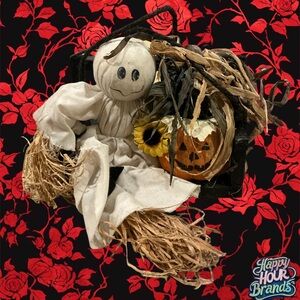 Vintage Halloween Decorations In Black Swing Ghost & Pumpkin